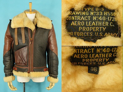 24,480円エアロレザー aero leather B-3 大戦 ムートン